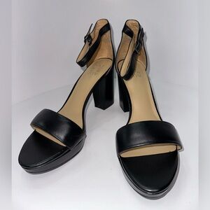 Naturalizer Fields Black Leather Heel Sandal
New in Box
Size 9.5